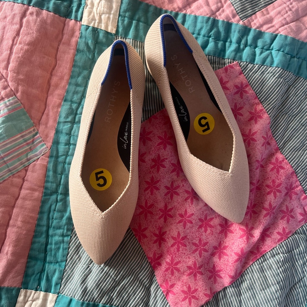 Rothy's Women's Beige Pointed low heel